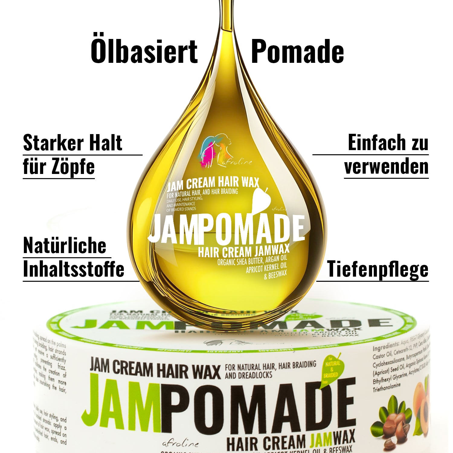 AFROline JAMPomade Ölbasiert Creme Pomade