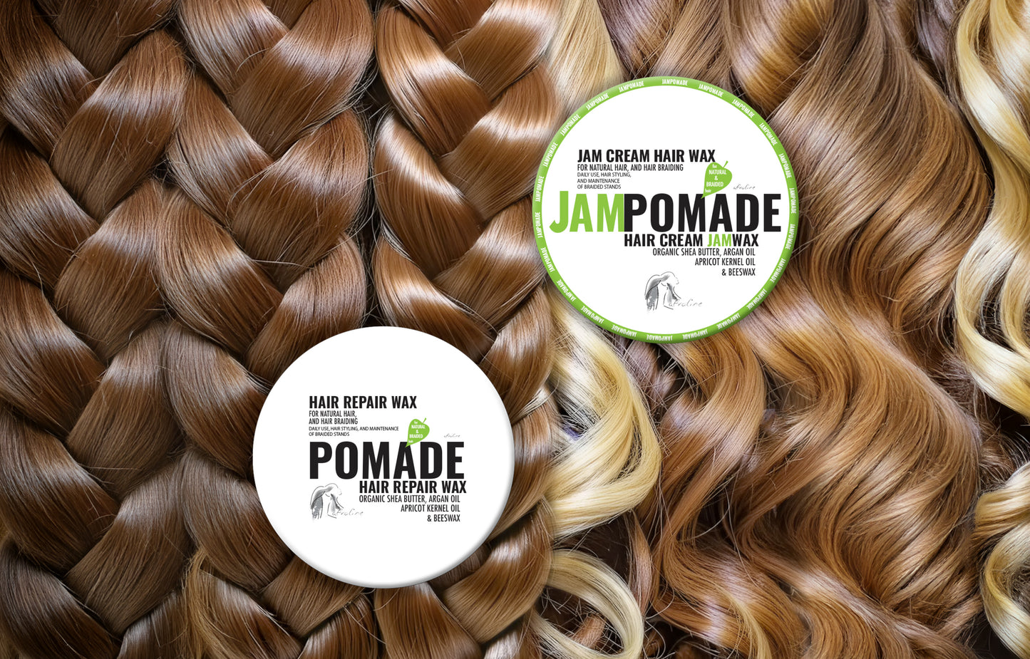 AFROline Pomade Premium Haarwachs
für Flechtfrisuren & starken Halt, pflegt regeneriert mit Shea, Argan-, Pfirsichkernöl - 160ml