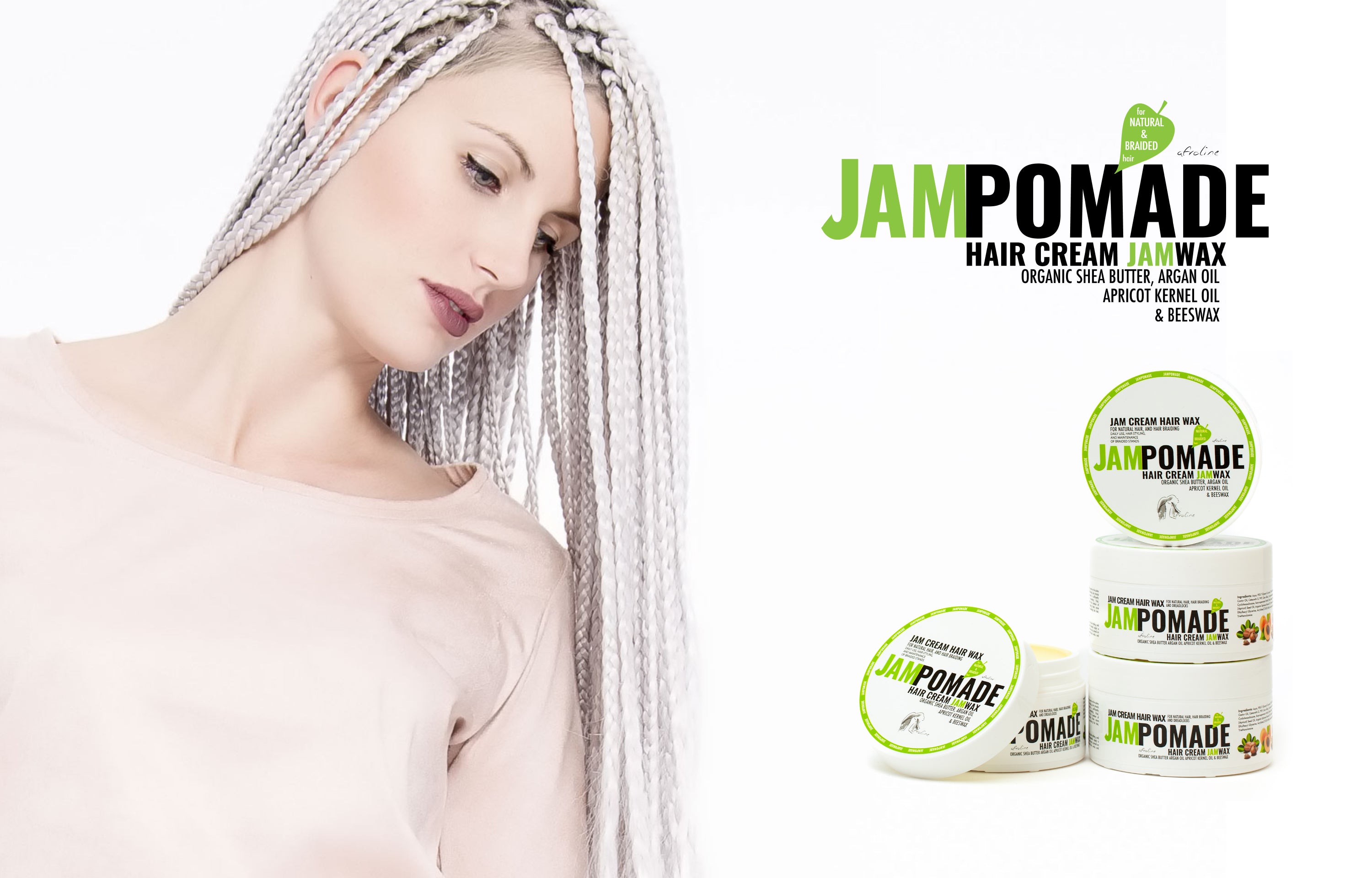 JAMPomade Gelhaarwachs AFROline Haarwachs für Flechtfrisuren