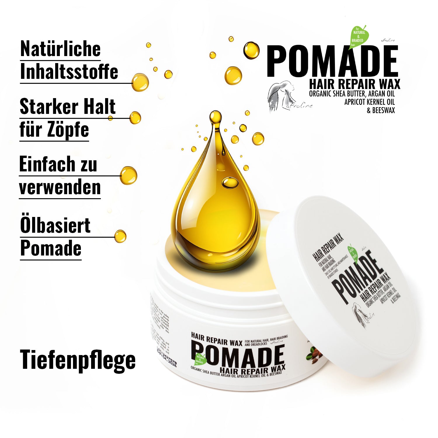 POMADE Ölbasiert Haarwachs AFROline
