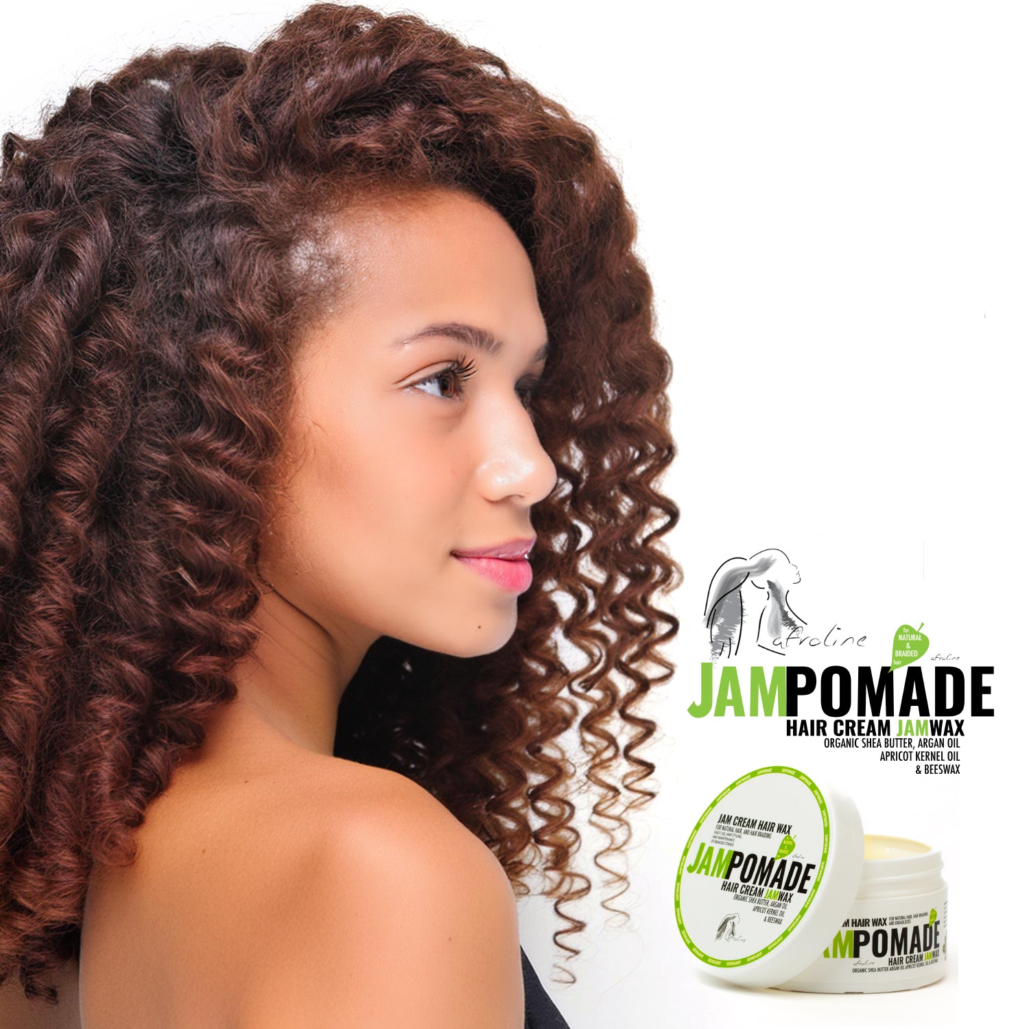 JAMPomade Haarwachs für Flechtwerk, Naturhaar und lockiges Haar-AFROline