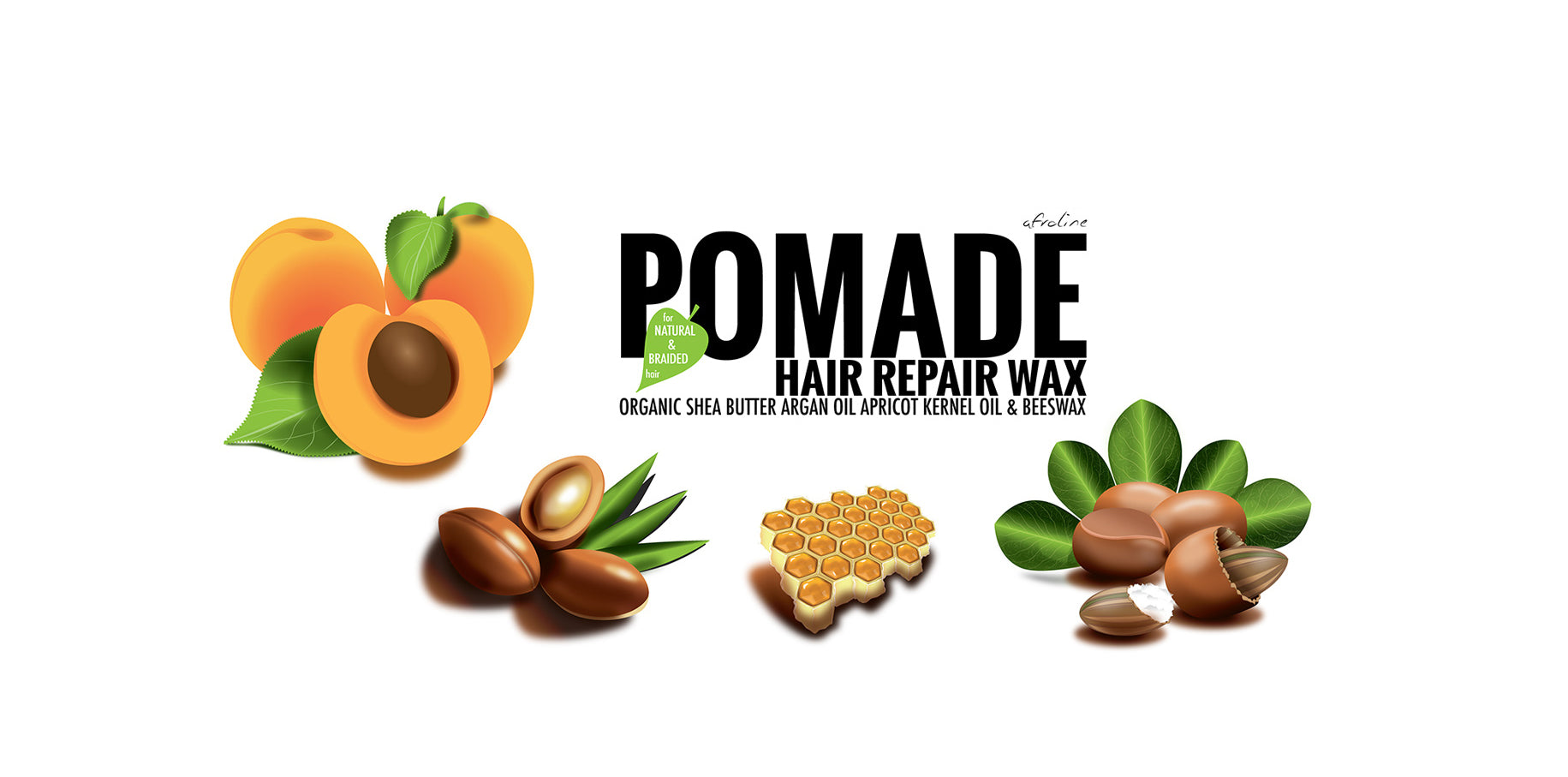 AFROline Pomade haarwachs mit Organisches-Zutaten